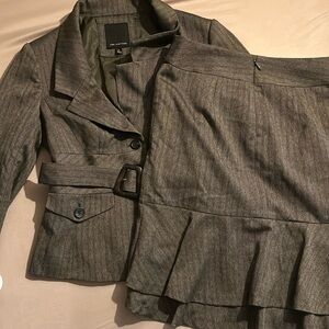 3pc set: skirt, belt, blazer